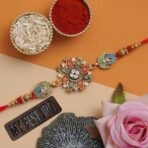 Webelkart Single Rakhi For Brother With My Best Bro Wood Cutout |Gifts For Brother Lumba Rakhi For Bhabhi Rakhi With Roli Chawal Rakhi Sets lumba rakhi|New Rakhi Collection - Fast Shipping to USA & Canada - Image 2