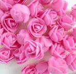 VRB Dec Artificial Small Foam Flowers Fake Foam Water Floating Flowers for Pooja Thali, Festival and Events, Home, Table, Badroom, Pooja Room, Diwali Decoration Items and DIY Craft (Dark Pink, 50) - Fast Shipping to USA & Canada - Image 2
