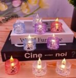 One94Store 6 Pcs Flameless and Smokeless Decorative Candles Transparent Acrylic Led Tea Light Candle for Christmas, Festival,Candles (6 Pieces, Multicolor, 2 cm) - Fast Shipping to USA & Canada - Image 2