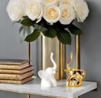 VRB Dec 1 Set for Statue Study Office Desk Decor Showpiece Gift Decoration Accessories Items Decorative Showpeice for Home ((2 Pcs Golden & White Elephant)) - Fast Shipping to USA & Canada - Image 3