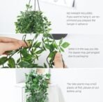 VRB Dec Plastic Tm 1 Pcs Artificial Greenery Ferns Plants Vines Fake Ivy Hanging Flowers with Pot Pine Needle Wall Hanging for Home Decor Door Wall Balcony(Artificial Plants Hanging(Design 2), 1) - Fast Shipping to USA & Canada - Image 4