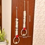 CraftVatika Diwali Decoration Items for Home Decor, Wall Hanging Tealight Candle Holder Set of 8 Latkans Toran for Home Door Wall Decoration, Red Rose Latkan Toran, Diwali Deepawali Gifts - Fast Shipping to USA & Canada - Image 4