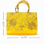 Xtore Beautiful Handmade Purse with Golden Work for Women (Pack of 1, Yellow) - Fast Shipping to USA & Canada - Image 4