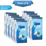 Nicosure Nicotine Gum-2mg-Pack of 9-90 Gums|Tobacco Control Aid|Spearmint Flavour|Doctors' Preference|Aids in Quitting Tobacco|Great taste| Long lasting flavour|Sugar-free - Fast Shipping to USA & Canada - Image 2