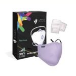 Xtore Certified N99 FDA CE Washable Mask with Replaceable 5 layer filter | Without Valve (1 mask 2 Filter, Bright Lavender) - Fast Shipping to USA & Canada