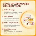 Ashtagandh Chandan Tilak for Pooja | 100% Pure & Natural | Blend of 8 Sacred Ingredients with Sandalwood, Camphor & Saffron | Skin Safe & Long Lasting Pooja Samagri | 40g Premium Glass Jar - Fast Shipping to USA & Canada - Image 4