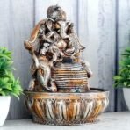 Global Grabbers Polyresin Table Top Indoor Outdoor Water Fall Fountain with LED Lights Home Decor Decoration Gift Gifting Items-A_ORG-SF42 - Fast Shipping to USA, Canada & India - Image 4