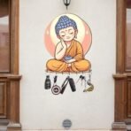 Webelkart Cute Gautam Buddha Printed Key Holder for Home/Office Decor,Key Holder for Wall Decor,Key Chain Holder for Wall Decor (10 inches) Decorative Item for Home - Fast Shipping to USA & Canada - Image 5