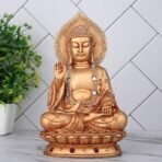 Global Grabbers New Sitting Buddha Statue showpiece Idol Home Decor Items for Living Room and Gifts (Golden 2) - Fast Shipping to USA, Canada & India - Image 2