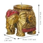Webelkart Elephant Tealight Candle Holder Set of 2 - Decorative Elephant Candle Stand for Home Decor, Pooja & Festive Decoration,Diwali Decor Item Home Decor Item - Fast Shipping to USA & Canada - Image 4