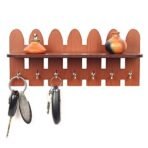 Sehaz Artworks GardenFence-Brown-KeyHolder Wooden Key Holder (7 Hooks) - Fast Shipping to USA & Canada - Image 3