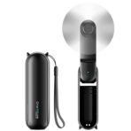 One94Store Mini Handheld Fan - Portable Folding USB Rechargeable Fan, 2000mAh Battery, 3-Speed Cooling Desk Fan for Home, Office, Travel, Kitchen, and Kids (Black) - Fast Shipping to USA & Canada
