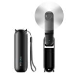 One94Store Mini Handheld Fan - Portable Folding USB Rechargeable Fan, 2000mAh Battery, 3-Speed Cooling Desk Fan for Home, Office, Travel, Kitchen, and Kids (Black) - Fast Shipping to USA & Canada