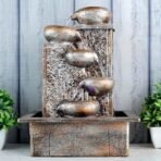 Global Grabbers Polyresin Table Top Indoor Outdoor Water Fall Fountain with LED Lights Home Decor Decoration Gift Gifting Items-A_ORG-SF18 - Fast Shipping to USA, Canada & India - Image 2