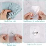 Xtore Wall Sticker Hooks | Ready to Hang Adhesive Hooks | Strong Sticky Hooks for Keys, Towels, Bags | No Drilling Required | White Square Design - Pack of 10 - Fast Shipping to USA & Canada - Image 3