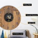 Sehaz Artworks Analog Wall Clock for Home and Kitchen | Wall Clock for Home Stylish Latest | Butterflies Manufactured Wood 10 Inch Designer - Beige - Fast Shipping to USA & Canada - Image 5