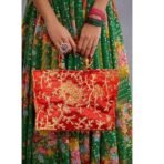 Xtore Beautiful Handmade Purse with Golden Work for Women (Pack of 1, RED) - Fast Shipping to USA & Canada - Image 2