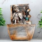 Global Grabbers Polyresin Table Top Indoor Outdoor Water Fall Fountain with LED Lights Home Decor Decoration Gift Gifting Items-A_ORG-SF23 - Fast Shipping to USA, Canada & India - Image 2