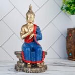 Global Grabbers New Buddha Statue showpiece Idol Home Decor Items for Living Room and Gifts (Blue Golden) - Fast Shipping to USA, Canada & India - Image 4