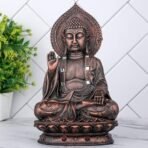 Global Grabbers New Sitting Buddha Statue showpiece Idol Home Decor Items for Living Room and Gifts (Antique Copper) - Fast Shipping to USA, Canada & India - Image 2