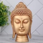 Global Grabbers New face Head Buddha Statue showpiece Idol Home Decor Items for Living Room and Gifts (Golden 2) - Fast Shipping to USA, Canada & India - Image 2