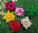VRB Dec 12 Pcs Artificial Pheony/Dahlia/Rose Flowers Fake Water Floating Flowers for Pooja Thali, Festival and Events, Home Decor,Diwali Decoration Items and DIY(Multicolor) (Velvet Rose - 12 Pcs) - Fast Shipping to USA & Canada - Image 3