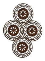 Sehaz Artworks Wood-Cut MDF Coaster (11 cm x 11 cm x 0.3 cm, Brown, Set of 4, SZA-008) - Fast Shipping to USA & Canada - Image 5