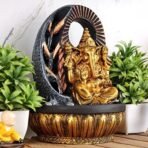 Global Grabbers Polyresin Table Top Indoor Outdoor Water Fall Fountain with LED Lights Home Decor Decoration Gift Gifting Items-GOL_GRY-SF101-(000) - Fast Shipping to USA, Canada & India - Image 2