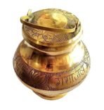 Gangajal Brass Kalash | Filled Directly from 'Brahma Kund' Har Ki Pauri | Haridwar Ganga jal Lota (500 ML) - Fast Shipping to USA & Canada - Image 3