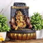 Global Grabbers Polyresin Table Top Indoor Outdoor Water Fall Fountain with LED Lights Home Decor Decoration Gift Gifting Items-GOL_GRY-SF41-(6) - Fast Shipping to USA, Canada & India - Image 2