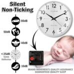 Sehaz Artworks Wall Clock for Living Room Stylish Latest | Traditional Wall Clock for Hall Big Size | Wall Watch for Living Room Stylish | Metal Dial - Silver 32x32 CM - Fast Shipping to USA & Canada - Image 5