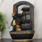 Global Grabbers Polyresin Table Top Indoor Outdoor Water Fall Fountain with LED Lights Home Decor Decoration Gift Gifting Items-GOL_GRY-BG27-(000) - Fast Shipping to USA, Canada & India - Image 3