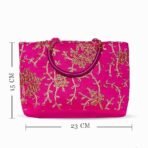 Xtore Beautiful Handmade Purse with Golden Work for Women (Pack of 1, Megenta) - Fast Shipping to USA & Canada - Image 4