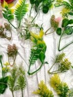 VRB DecTM 50 PCS Artificial Plants, Plastic Shrubs Faux Flowers Fake Grass Leaves Simulation Greenery Bushes Indoor Outdoor Home Garden Office Yard Wedding Decoration Planter Filler (Pack of 50 Pcs) - Fast Shipping to USA & Canada - Image 3