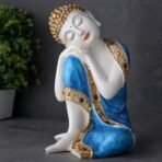 Global Grabbers New Buddha Statue showpiece Idol Home Decor Items for Living Room and Gifts (BLU_WT/GL-DB5) - Fast Shipping to USA, Canada & India - Image 3
