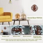 Sehaz Artworks Wall Watch for Home | Wooden Wall Clock for Living Room Stylish Wall Clock | Analog Clocks for Home - 10 Inch Brown - Fast Shipping to USA & Canada - Image 4