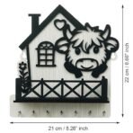 Webelkart Antique Designer Wooden House Keys Hanger Key Holder for Home/Office Decor, Key Holder with Mobile Charging Stand for Wall Decor Key Stand (8.5" Inches - Fast Shipping to USA & Canada - Image 3