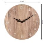 Sehaz Artworks Small-Numbers Manufactured Wood 10inch Designer Wall Clock for Home and Kitchen - WoodTexture - Fast Shipping to USA & Canada - Image 4