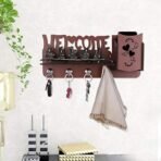 Sehaz Artworks Decorative Wall Shelves for Keys Right-Welcome-WS Big Key Holder Key Rack Key Hanger|Wall Mount Wooden Shelves - Fast Shipping to USA & Canada - Image 2