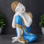 Global Grabbers New Buddha Statue showpiece Idol Home Decor Items for Living Room and Gifts (BLU_WT/GL-DB5) - Fast Shipping to USA, Canada & India - Image 2