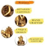 Global Grabbers New Buddha Statue showpiece Idol Home Decor Items for Living Room and Gifts (Golden 4) - Fast Shipping to USA, Canada & India - Image 2