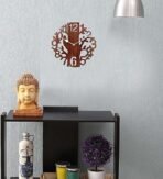 Sehaz Artworks Wall Watch for Home | Wooden Wall Clock for Living Room Stylish Wall Clock | Analog Clocks for Home - 10 Inch Brown - Fast Shipping to USA & Canada - Image 3