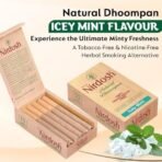 Nirdosh Natural Dhoompan Icey Mint Flavour | Pack Of 10 Sticks |100% Tobacco Nicotine Free | Experience The Ultimate Minty Freshness - Fast Shipping to USA & Canada - Image 3