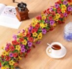 VRB Dec 1 Pcs Artificial Flowers Vine Silk Daisy Garland Fake Ivy,(6 ft Long) Wedding Decorations Diwali/Ganpati/Christmas Decorations Fake Daisy Floral Vine Silk Hanging Flower for Home (Multi) - Fast Shipping to USA & Canada - Image 4