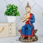 Global Grabbers New Buddha Statue showpiece Idol Home Decor Items for Living Room and Gifts (Blue Golden) - Fast Shipping to USA, Canada & India - Image 3