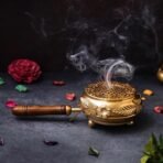 Webelkart Metal Incense Burner Butterfly Loban Dani Dhoop Dani,Sambrani Holder Aarti Metal Loban Dhoop Dani/Dhoop Dani Burner for Home Office Temple Puja - Dhoop Stand - Fast Shipping to USA & Canada - Image 2