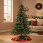 CraftVatika 6 Feet Christmas Tree with LED and Stand for Home Office Decor, X-Mas Tree for Indoor Party Setup, Festive Holiday Decoration Items, Seasonal Display Item for Living Room and Events - Fast Shipping to USA & Canada - Image 2