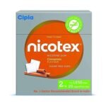 Cipla Nicotex Nicotine Sugar Free Cinnamon Gums 2mg | Helps to Quit Smoking | WHO - Approved Therapy | 12 Gums each pack | Pack of 2 - Fast Shipping to USA & Canada