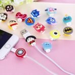 Xtore Creative cartoon/superhero shape Charger cable protector | for iPhone cables only - Random shape (set of 2)(Extra Long) - Fast Shipping to USA & Canada