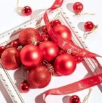 VRB Dec 24 Pcs Christmas Balls Ornaments Shatterproof Gold Xmas Trees Parties Decorations Balls for Holiday Wedding Party Decoration,with Hanging Hole (Red 4 Cm) - Fast Shipping to USA & Canada - Image 4